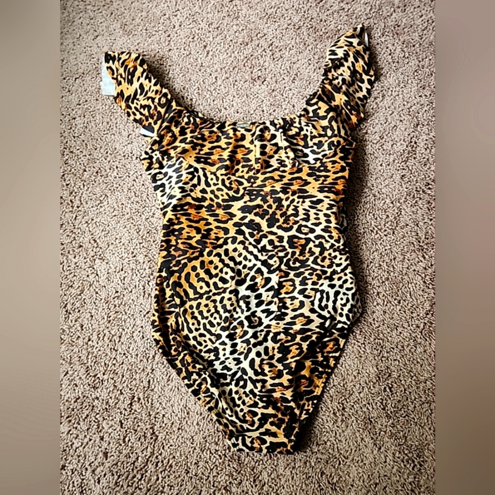 One piece Animal/Leopard Print swimsuit Sz 10 by Calvin Klein